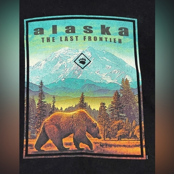 MEN’S Graphic ‘Alaska THE LAST FRONTIER’ T-Shirt - L - Picture 2 of 6